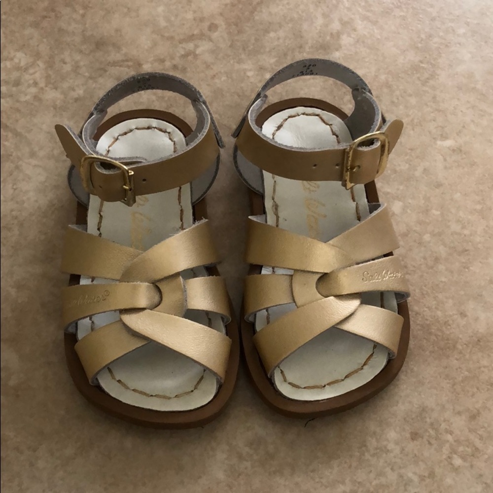 Salt Water gold sandals